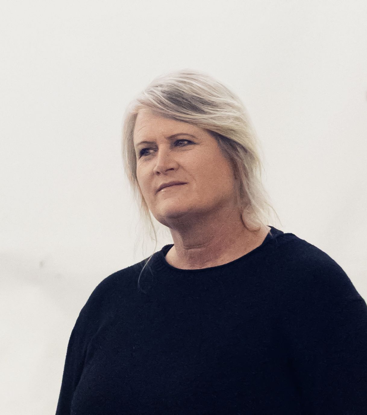 Sandy Rutledge, ADN, RN, in the courtyard of Decker Lake Youth Center. 