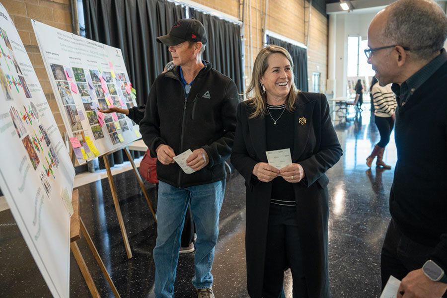 The mayor and her husband join the ideation session with community members, held at the West Valley Cultural Celebration Center.