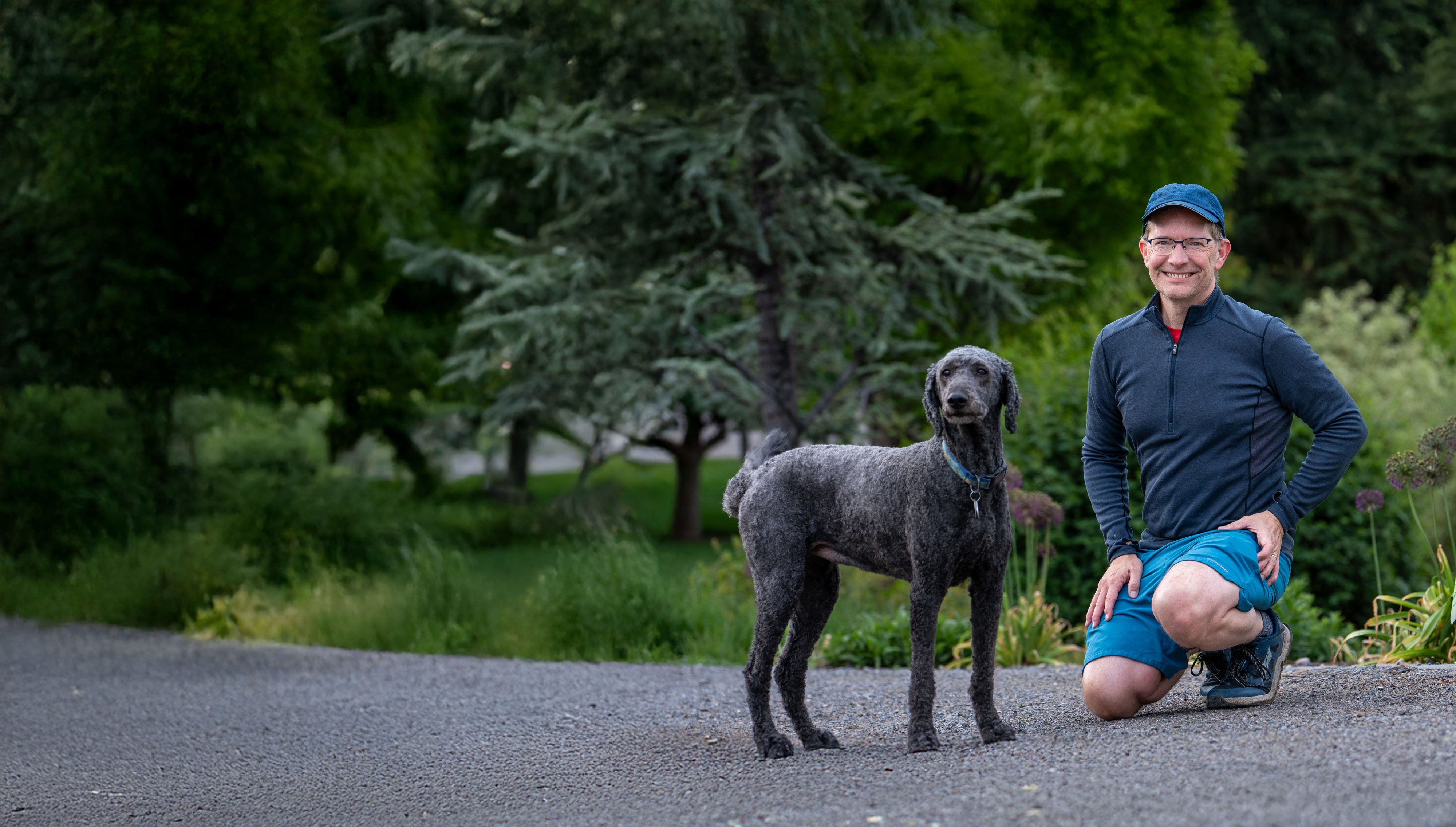 Photo of Doctor Brian Mickey's and his dog Callie